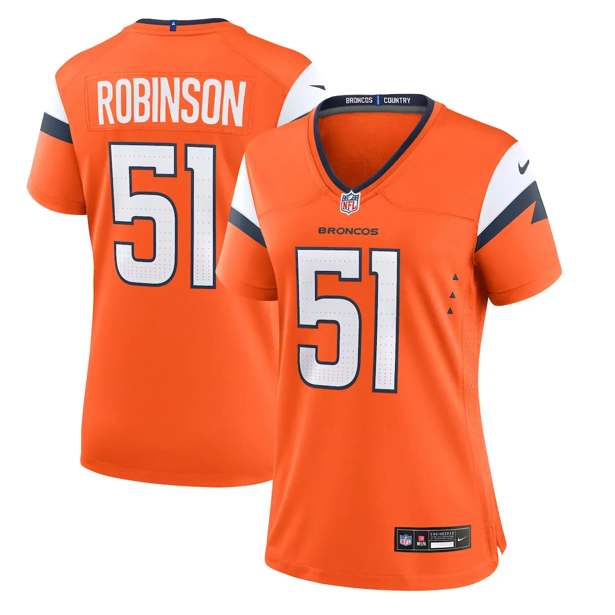 denver broncos que robinson orange team game jersey 620