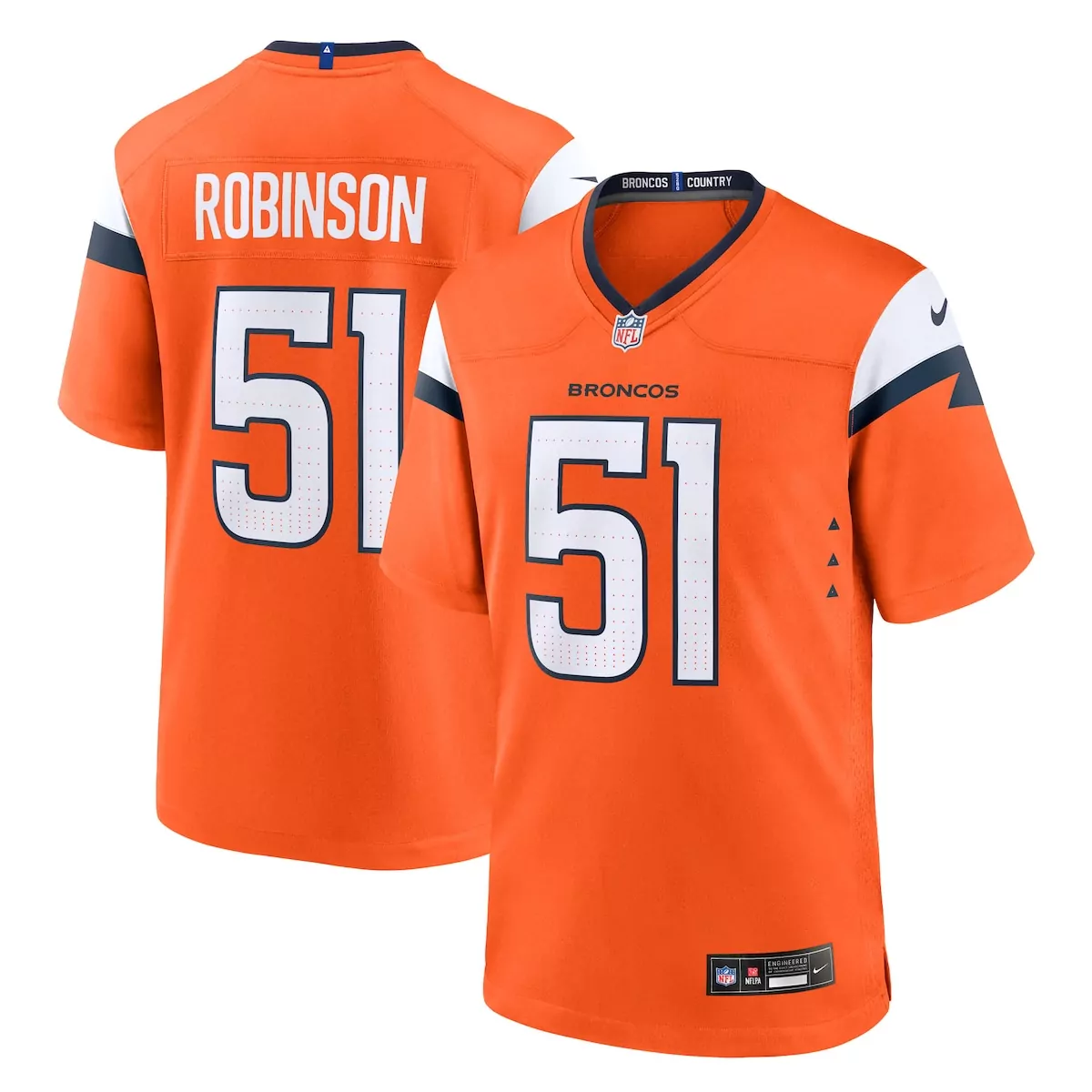 denver broncos que robinson orange team game jersey 620