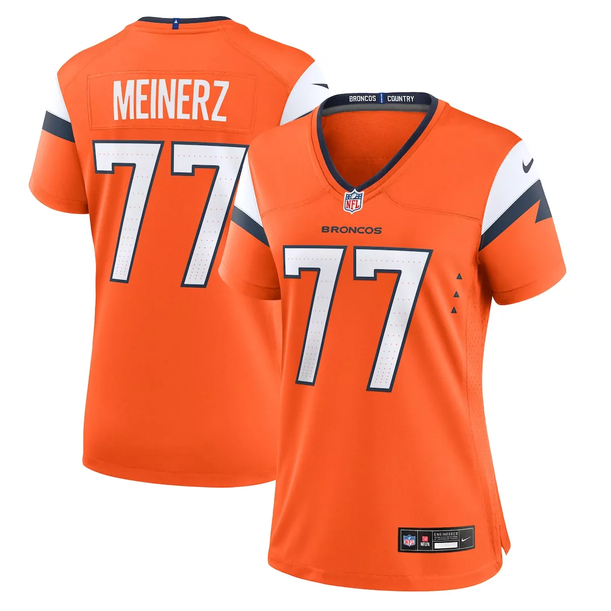 denver broncos quinn meinerz orange team game jersey hgz