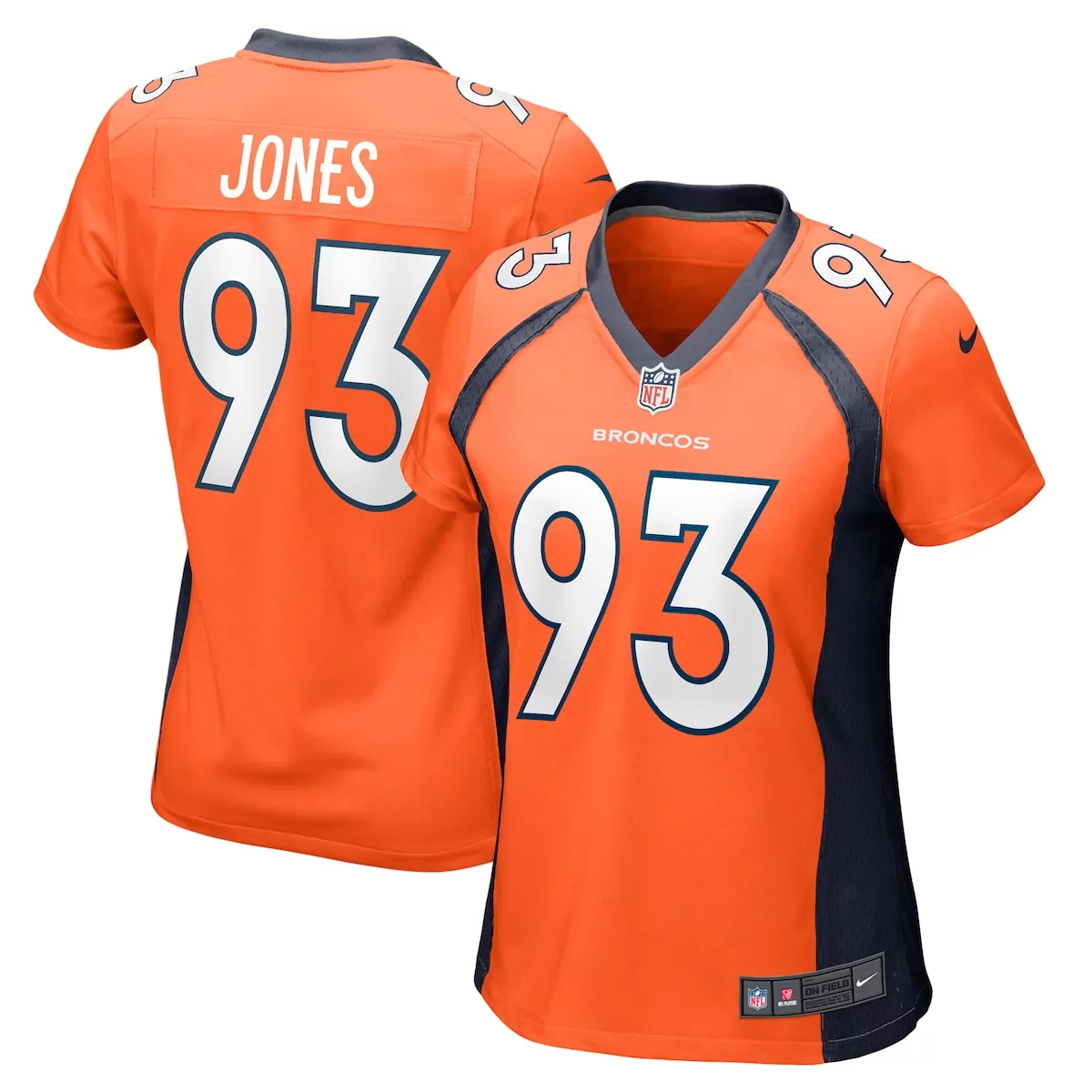 denver broncos troy jones orange game jersey lw4