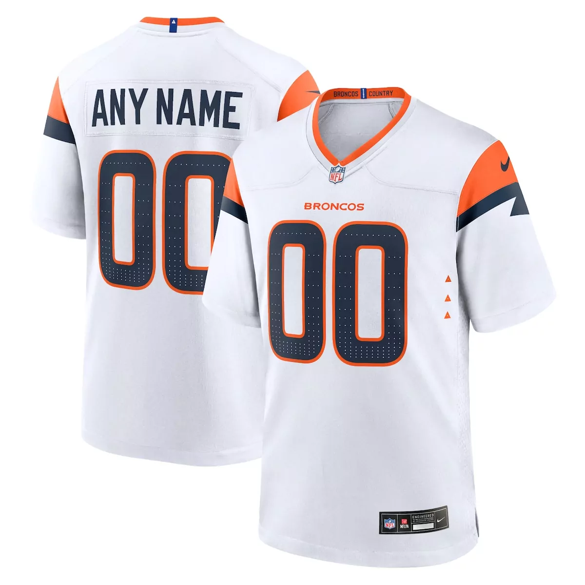 denver broncos orange mile high collection custom game jersey wy2