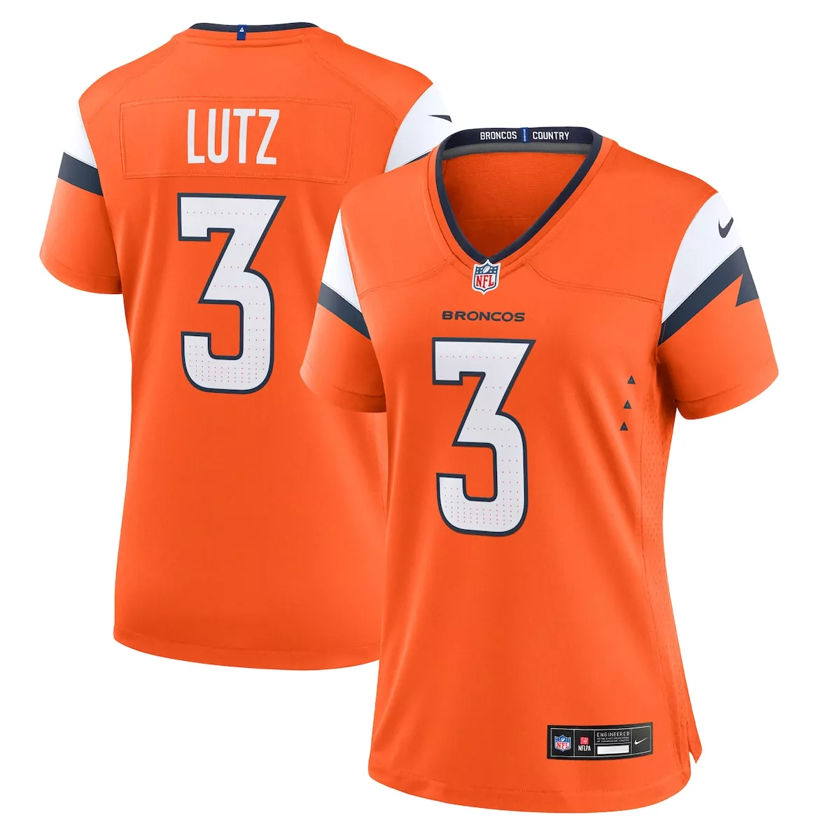 denver broncos wil lutz orange team game jersey 2vq