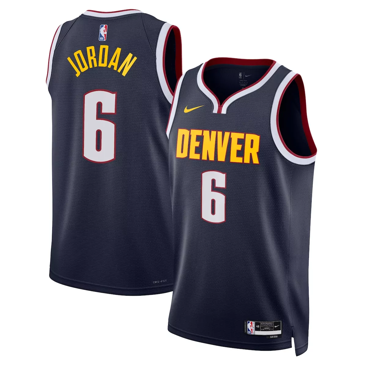 denver nuggets icon edition jersey navy deandre jordan unisex