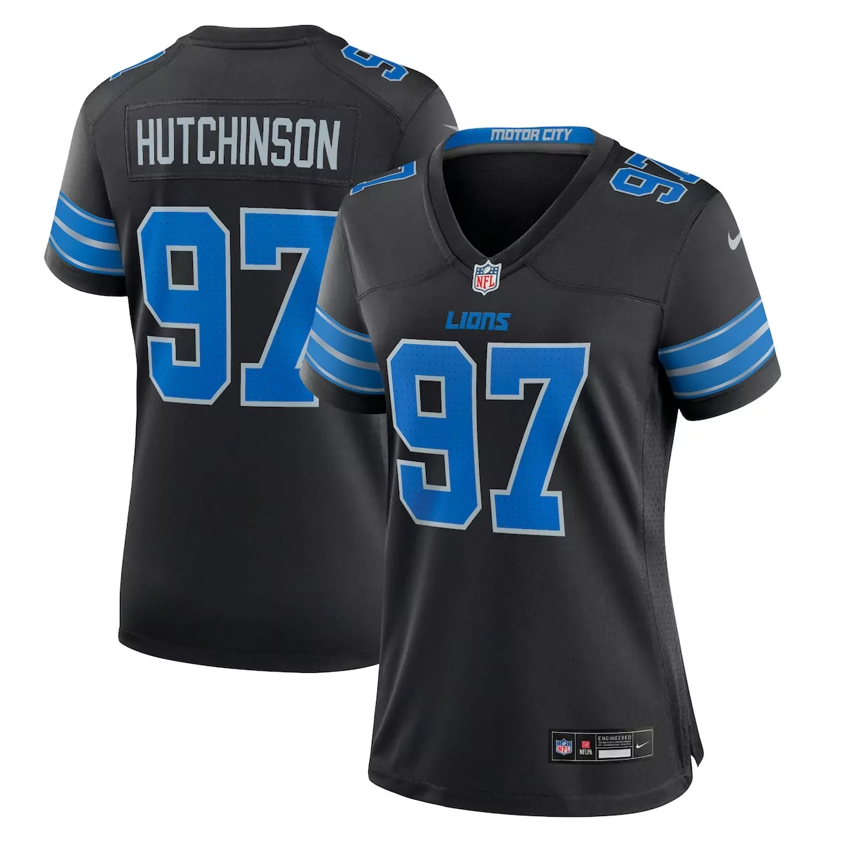 detroit lions aidan hutchinson black 2nd alternate game jersey dzv