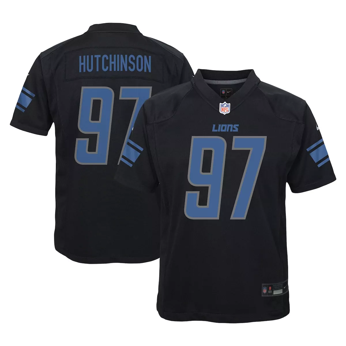 detroit lions aidan hutchinson black 2nd alternate game jersey dzv