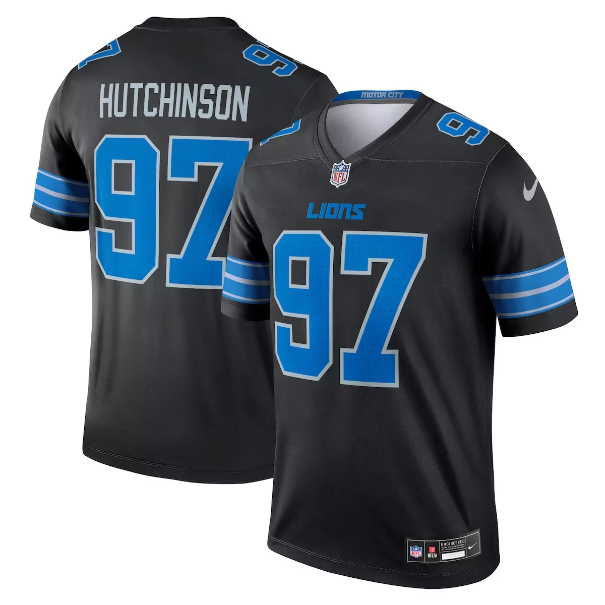 detroit lions aidan hutchinson black 2nd alternate game jersey dzv