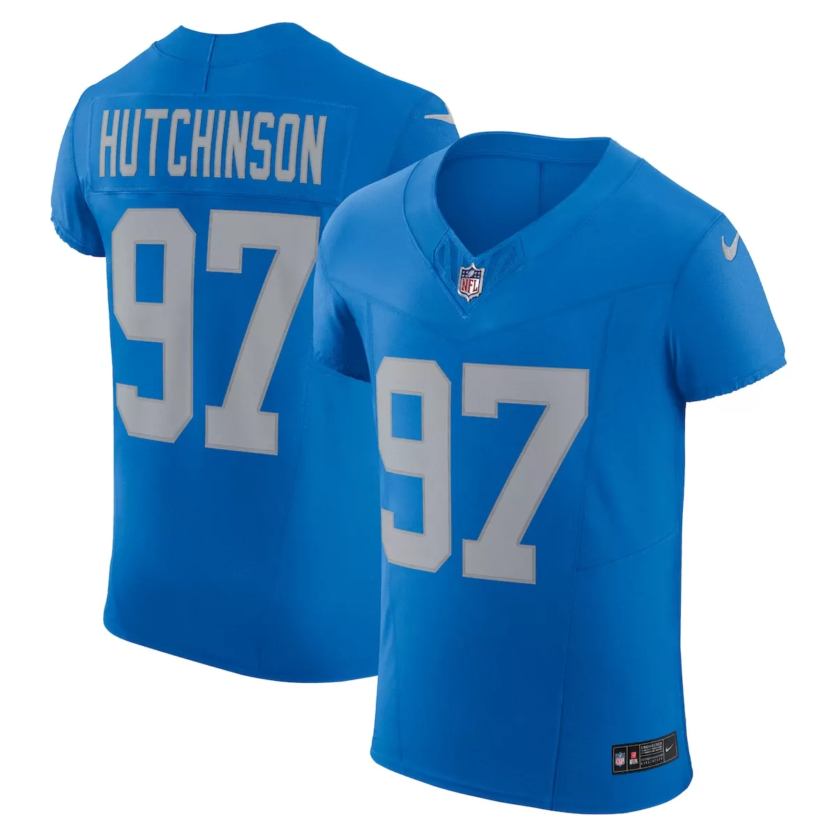 detroit lions aidan hutchinson blue alternate game jersey hsc