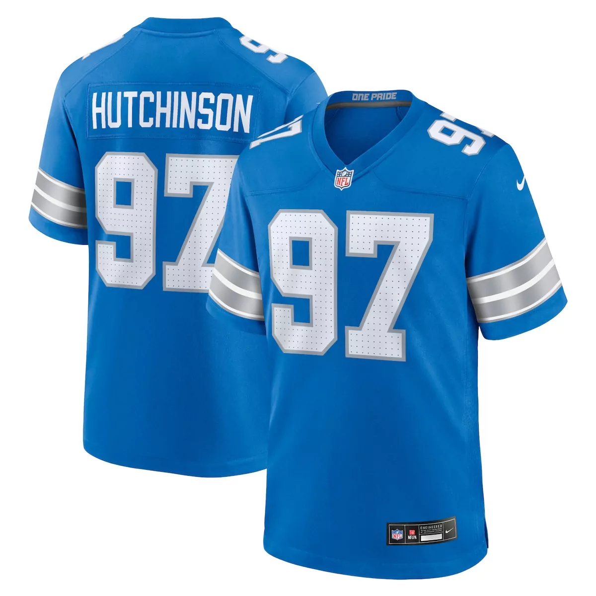detroit lions aidan hutchinson blue alternate game jersey hsc