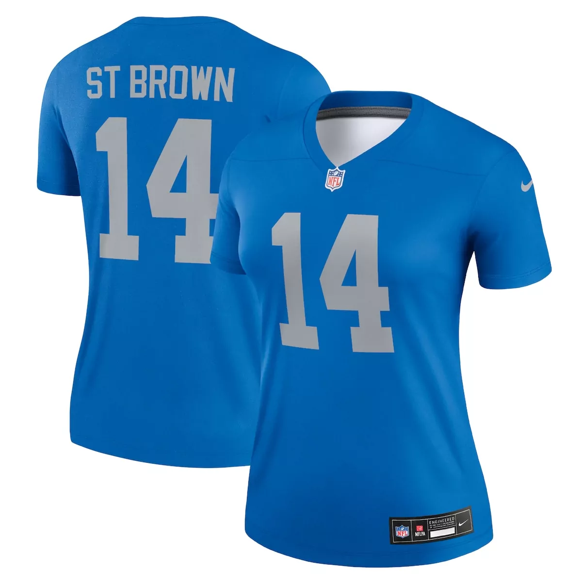 detroit lions amon ra st brown blue alternate legend player performance top