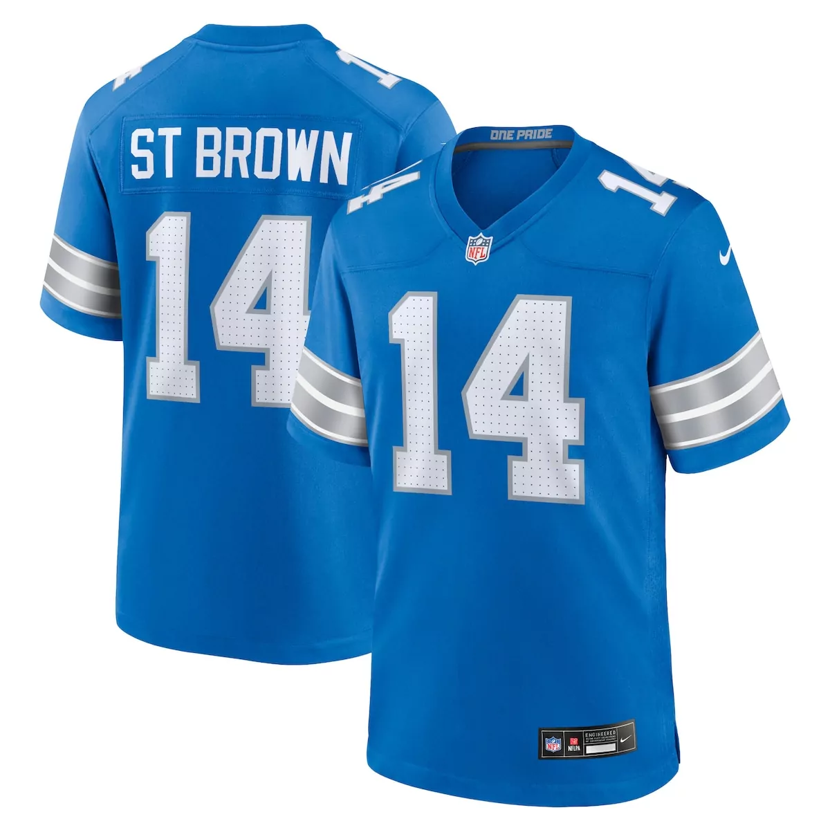 detroit lions amon ra st brown blue alternate legend player performance top