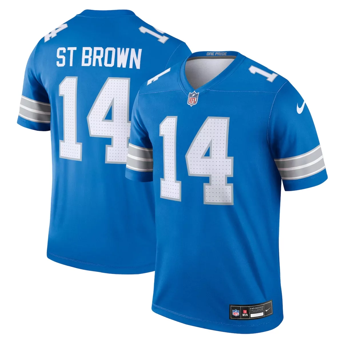 detroit lions amon ra st brown blue alternate legend player performance top