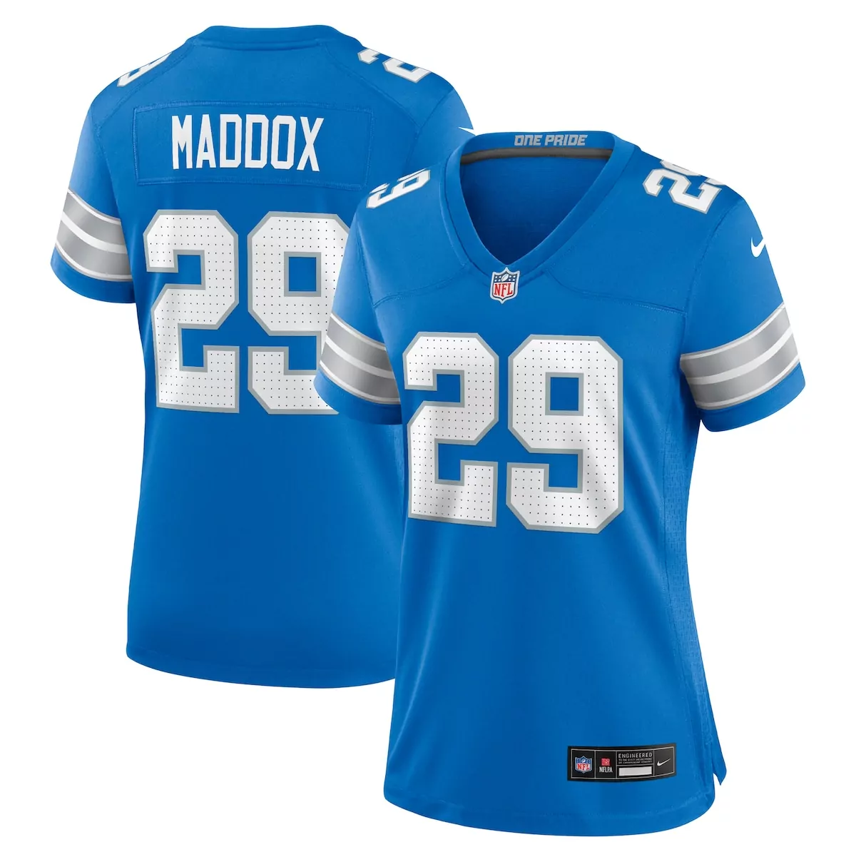 detroit lions avonte maddox blue team game jersey rak