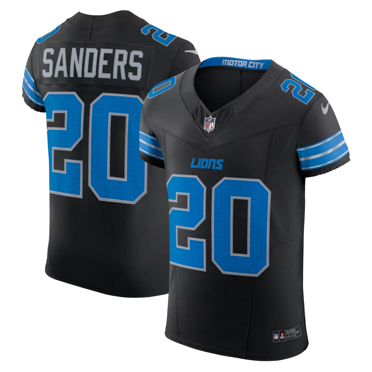 detroit lions 1993 barry sanders blue throwback retired player jersey mi7