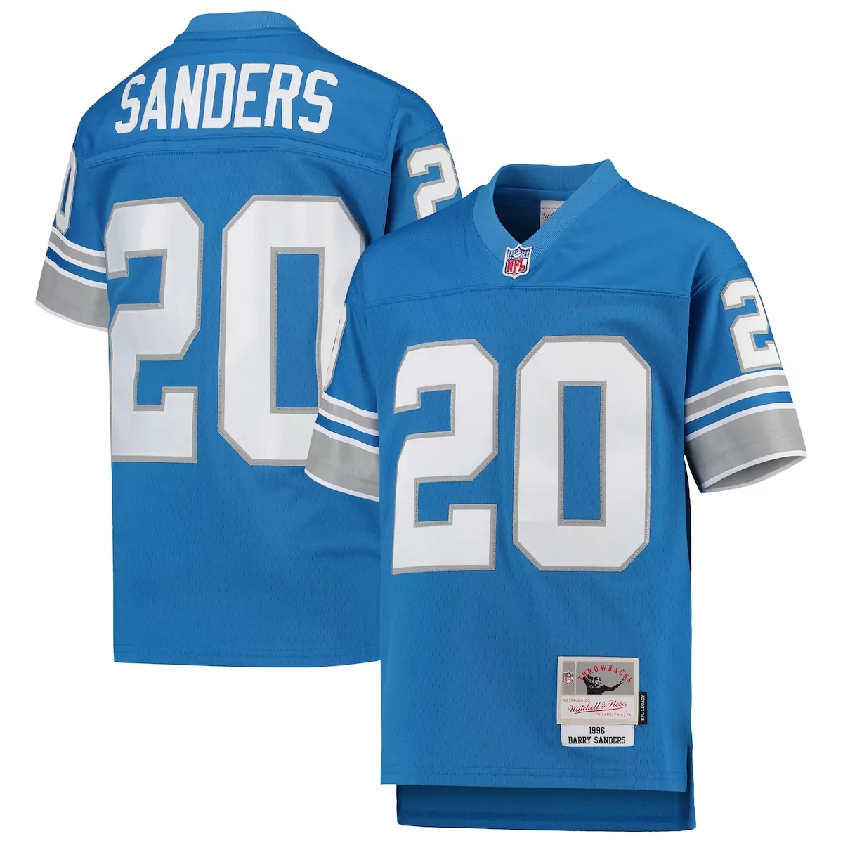 detroit lions barry sanders blue 1996 legacy jersey