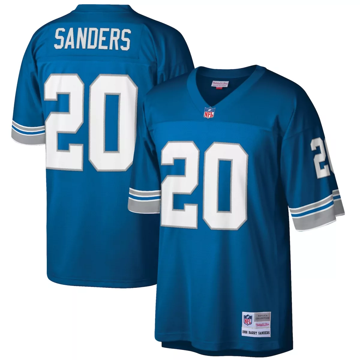 detroit lions barry sanders blue 1996 legacy jersey