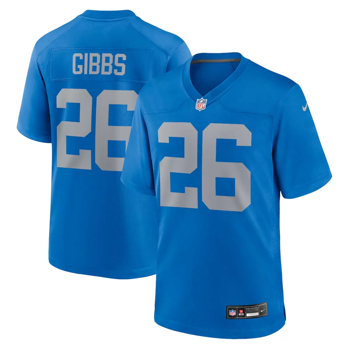 detroit lions jahmyr gibbs black 2nd alternate vapor f u s e limited jersey