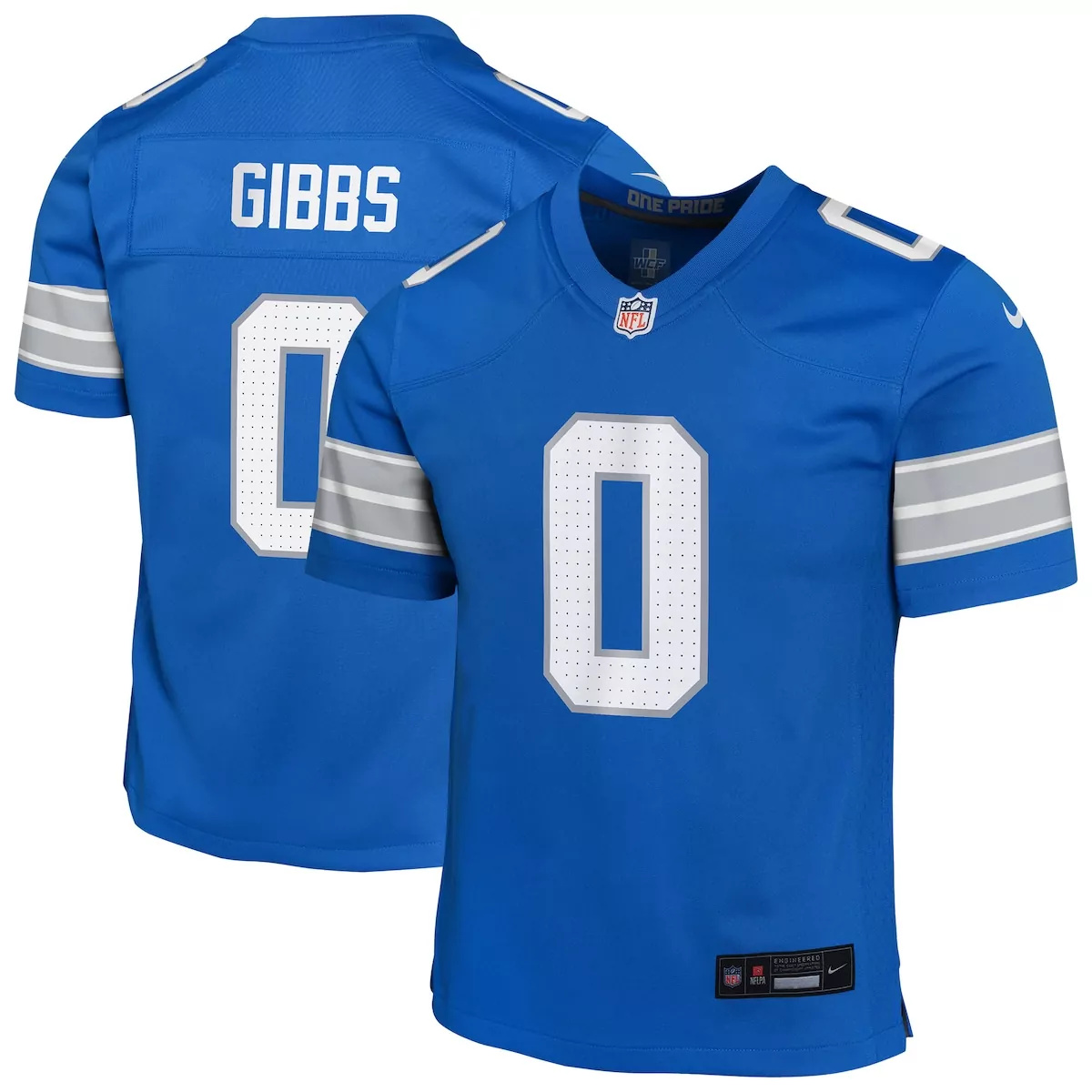 detroit lions jahmyr gibbs blue game jersey lmr
