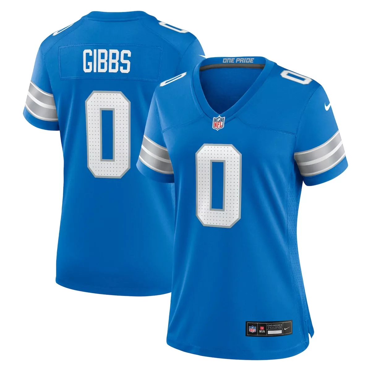 detroit lions jahmyr gibbs blue game jersey lmr
