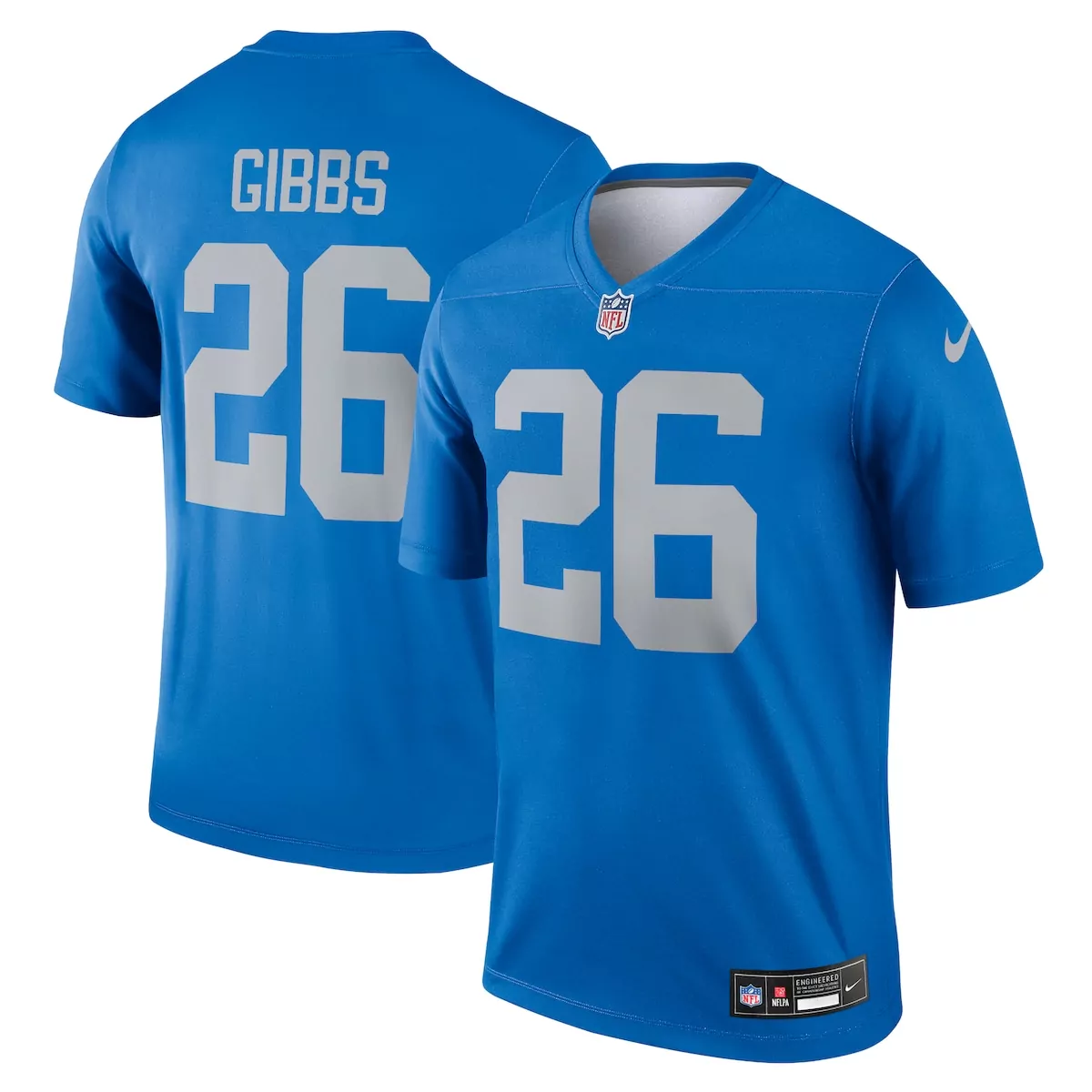detroit lions jahmyr gibbs blue game jersey lmr