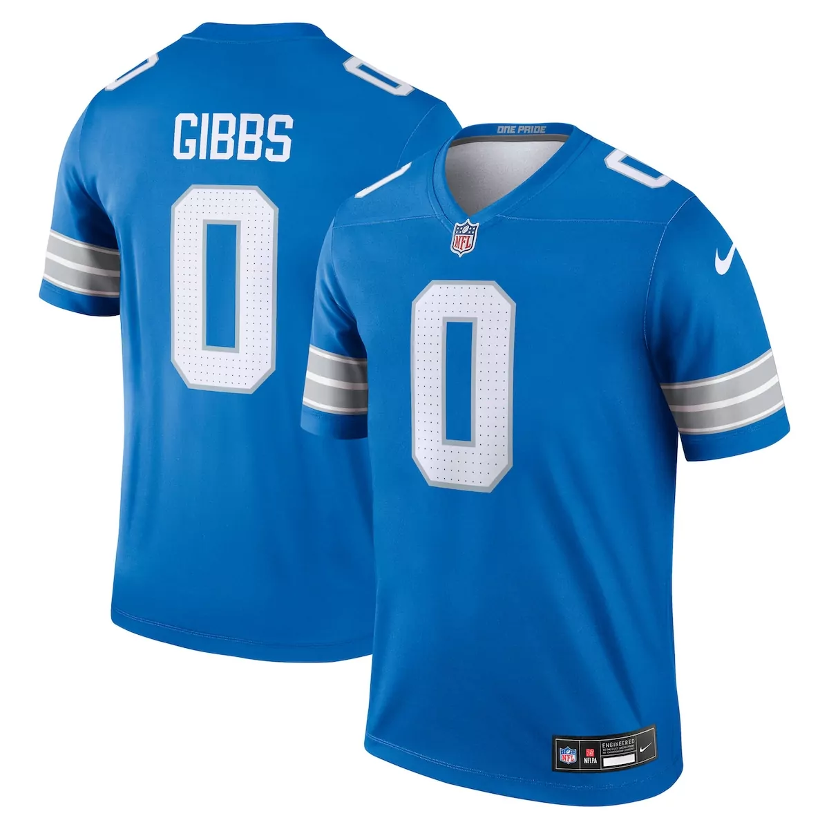 detroit lions jahmyr gibbs blue game jersey lmr