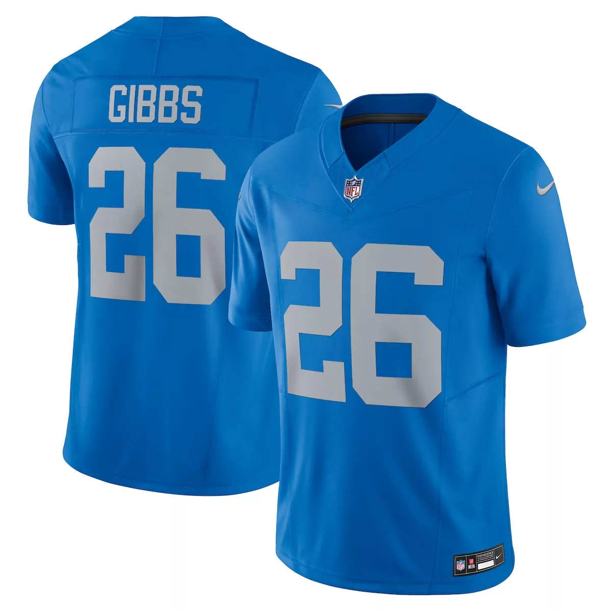 detroit lions jahmyr gibbs blue vapor f u s e alternate limited jersey 2du