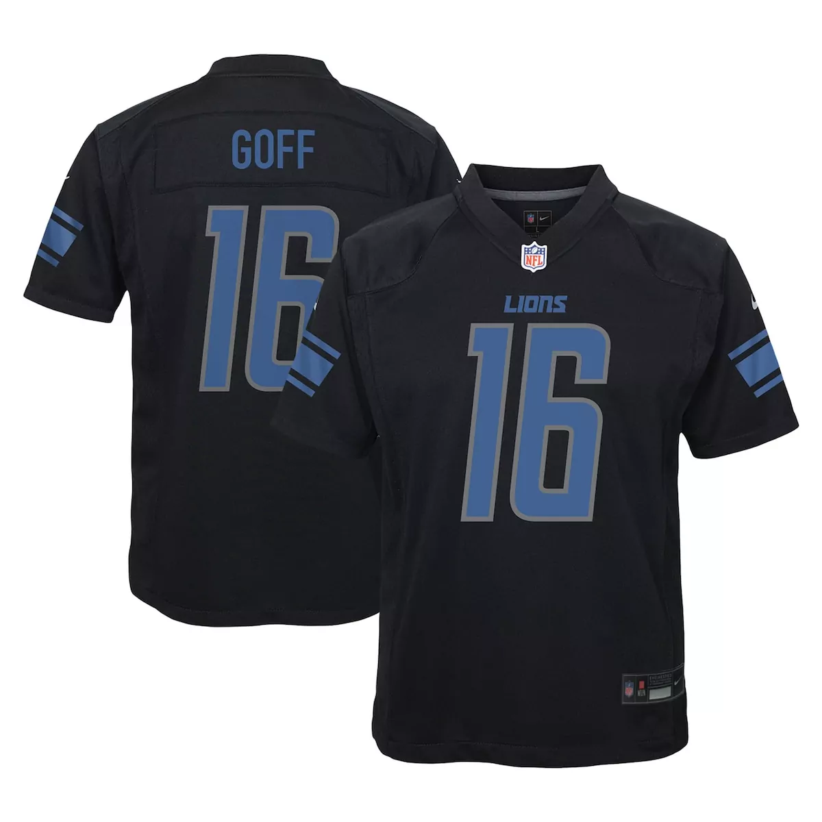 detroit lions jared goff black game jersey pt6