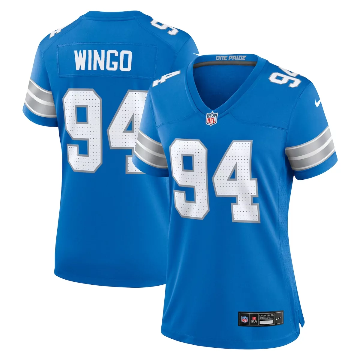 detroit lions mekhi wingo blue team game jersey e8x
