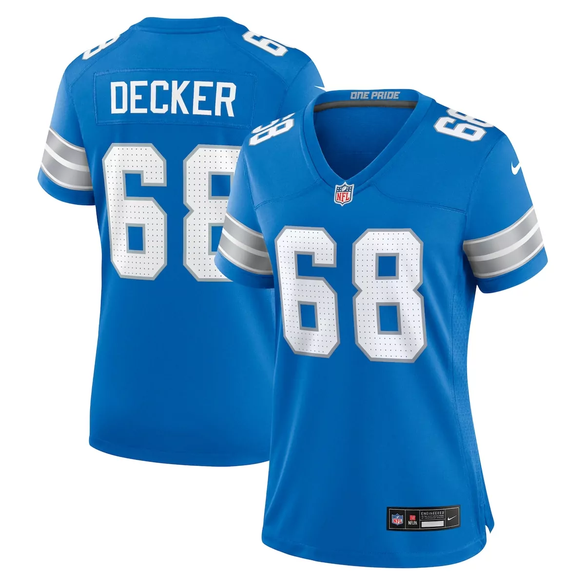 detroit lions taylor decker blue team game jersey ym8