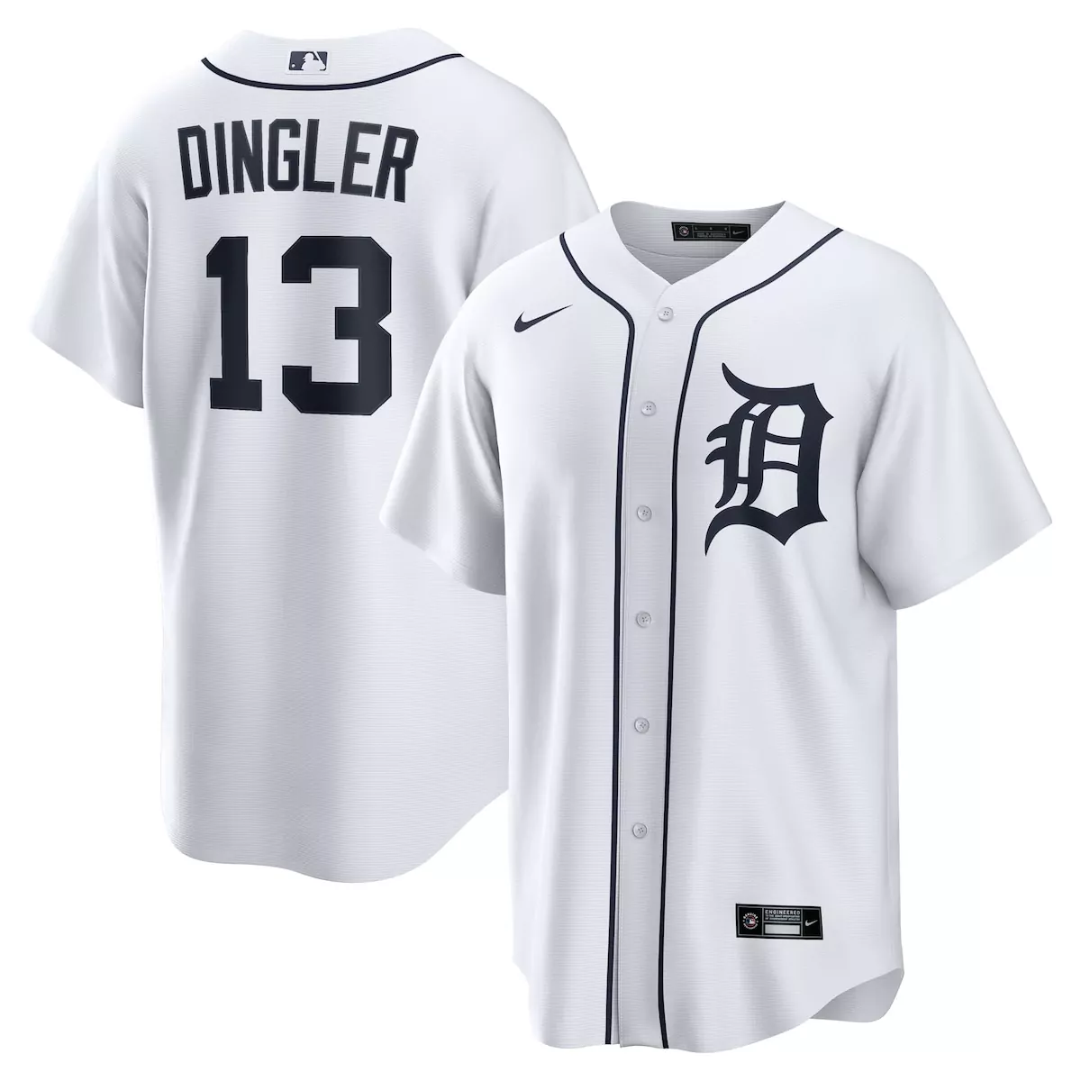 detroit tigers dillon dingler white home jersey u9y
