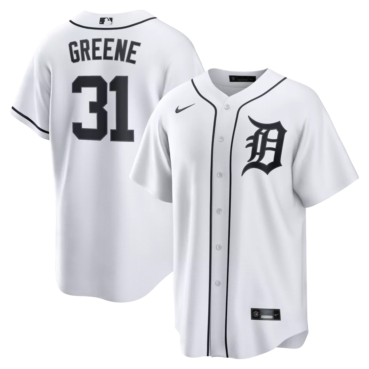 detroit tigers riley greene white home jersey