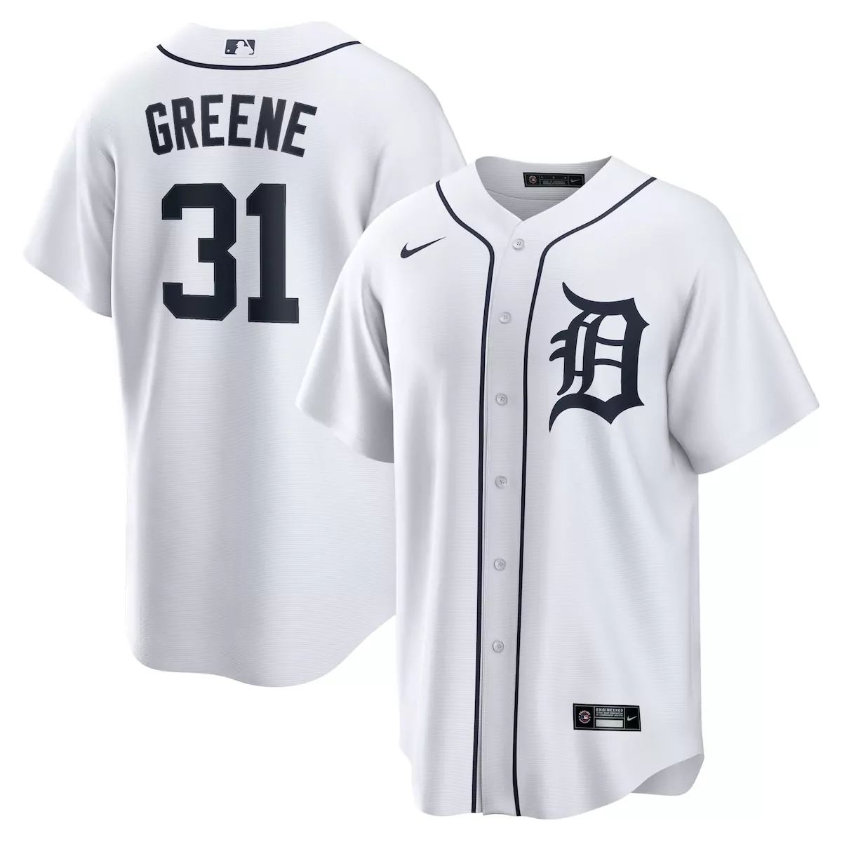 detroit tigers riley greene white home jersey