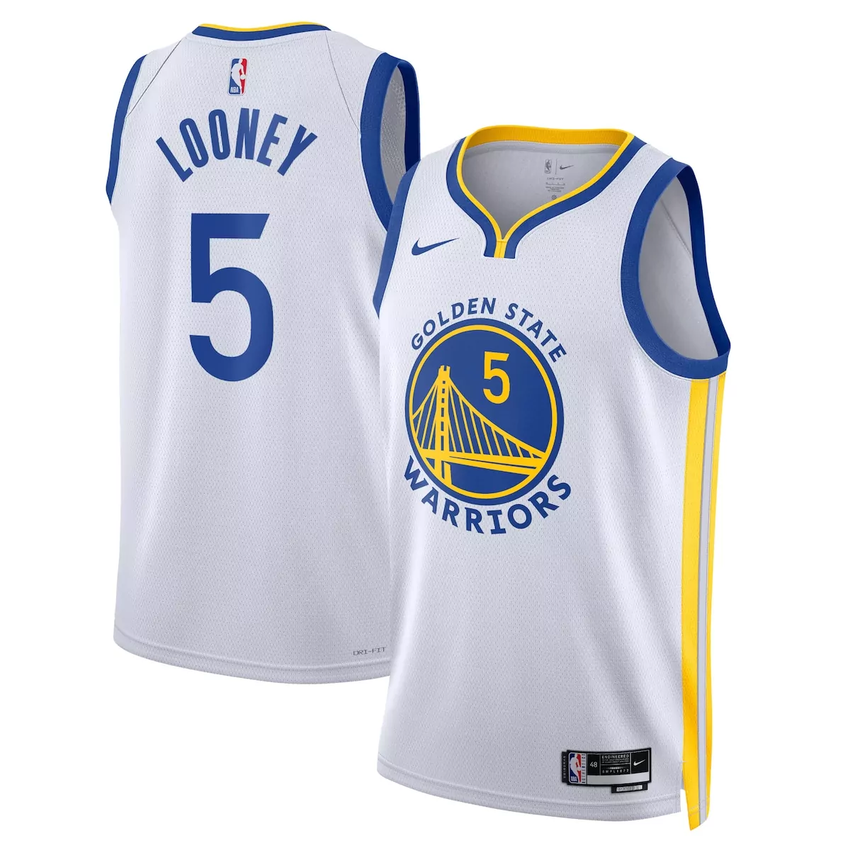 golden state warriors association edition jersey white kevon looney unisex