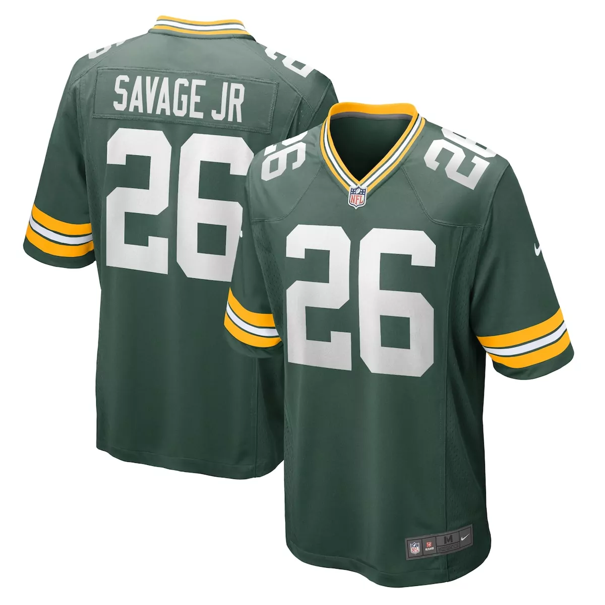 green bay packers darnell savage jr green game team jersey