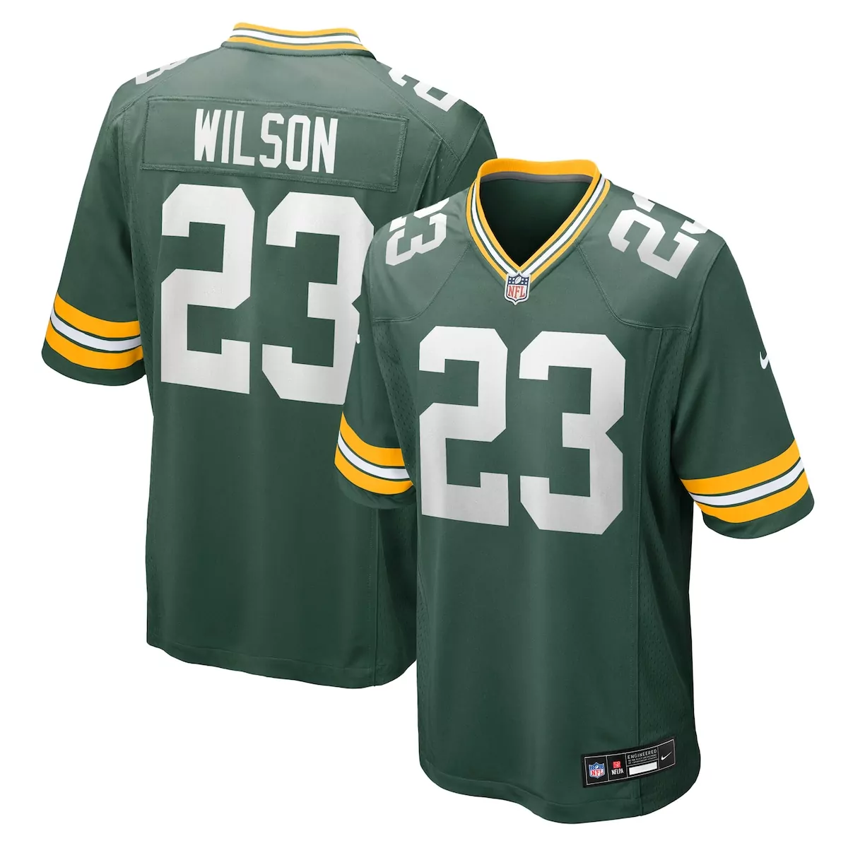 green bay packers dontayvion wicks green game jersey ra0