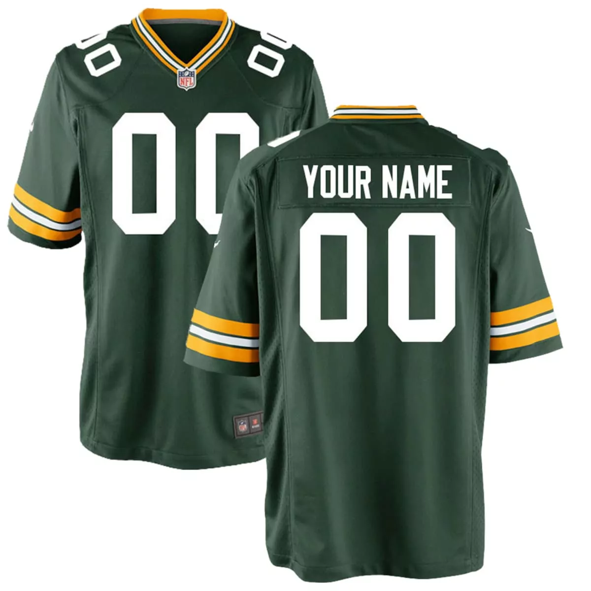 green bay packers green alternate custom jersey 8kv