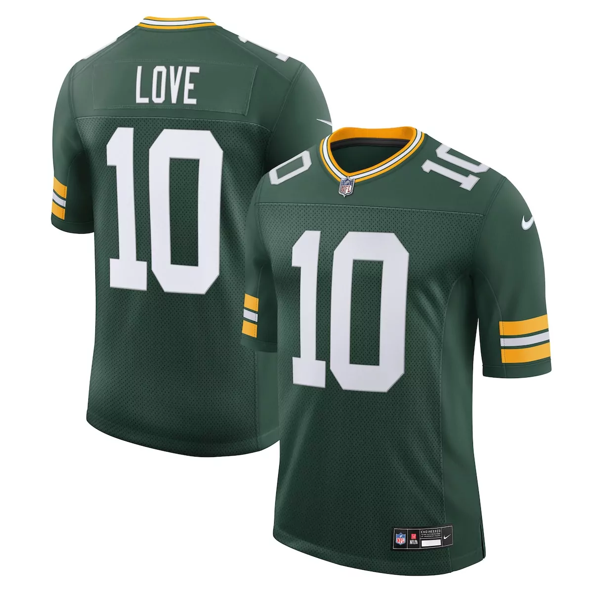 green bay packers jordan love green team vapor untouchable limited jersey