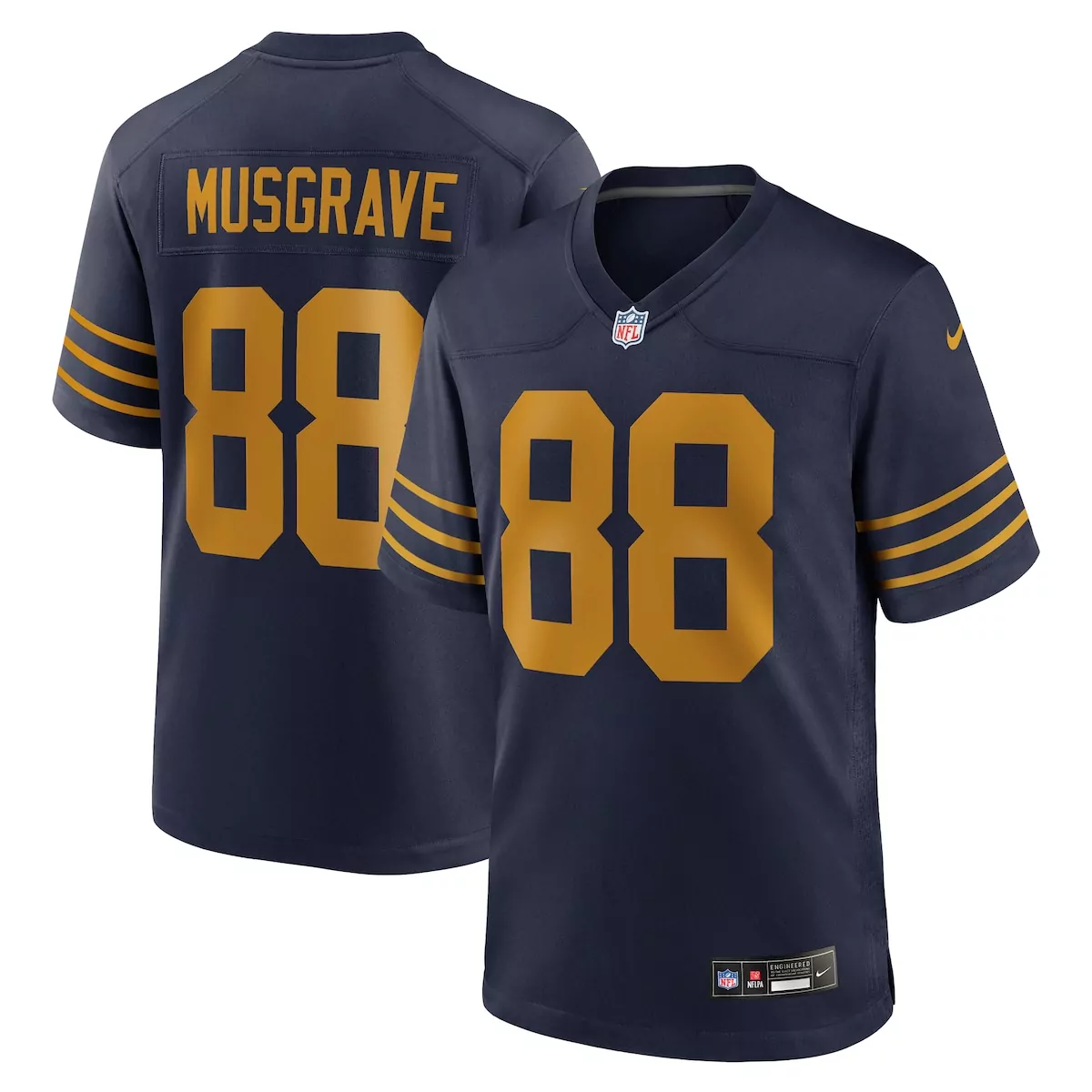 green bay packers luke musgrave navy the 1923 classic game jersey klj