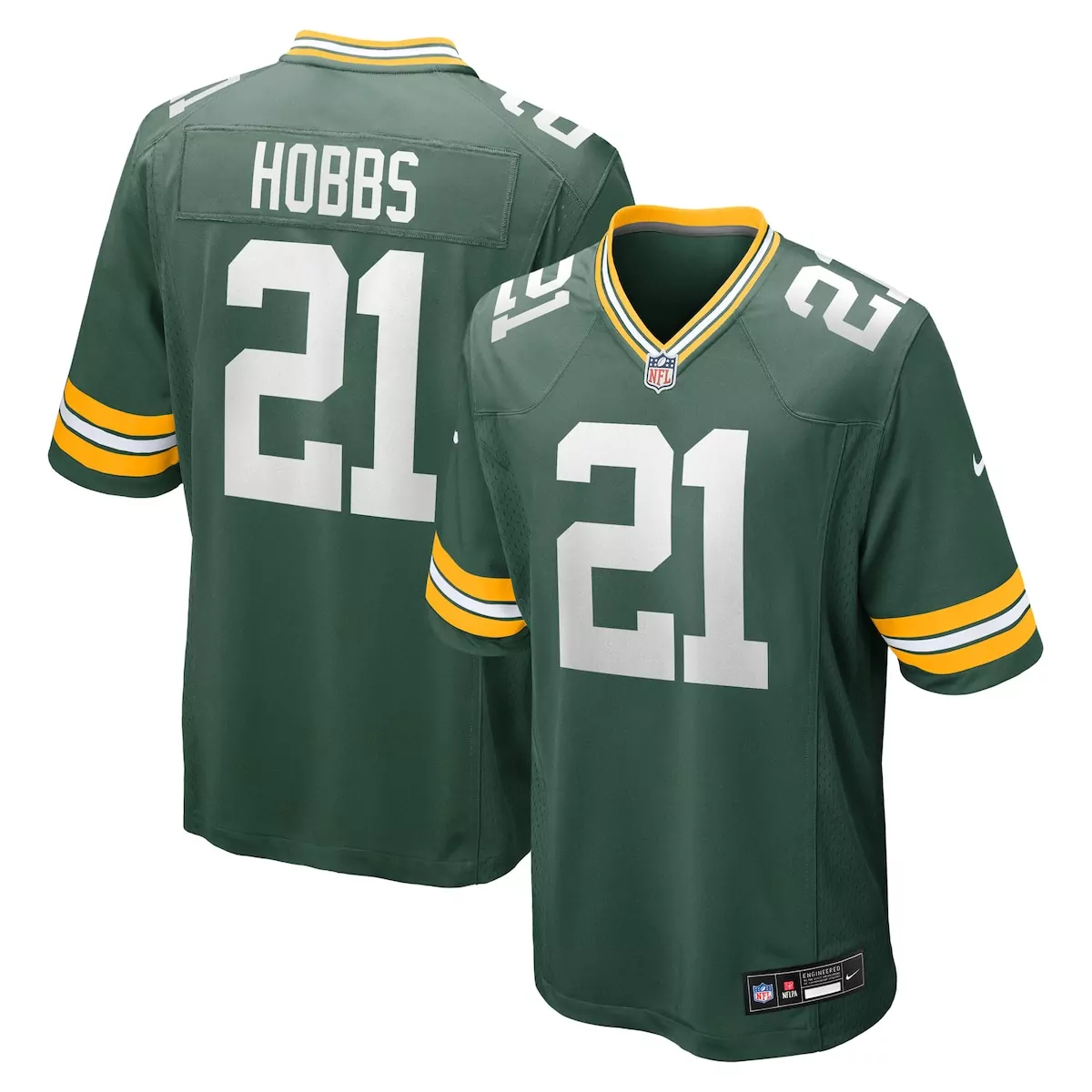 green bay packers nate hobbs green team game jersey ygk