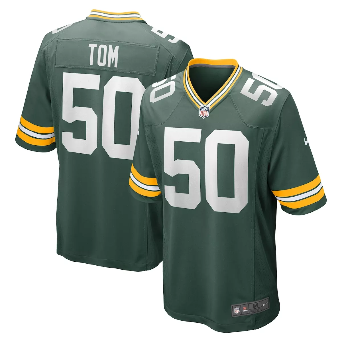 green bay packers zach tom green game player jersey