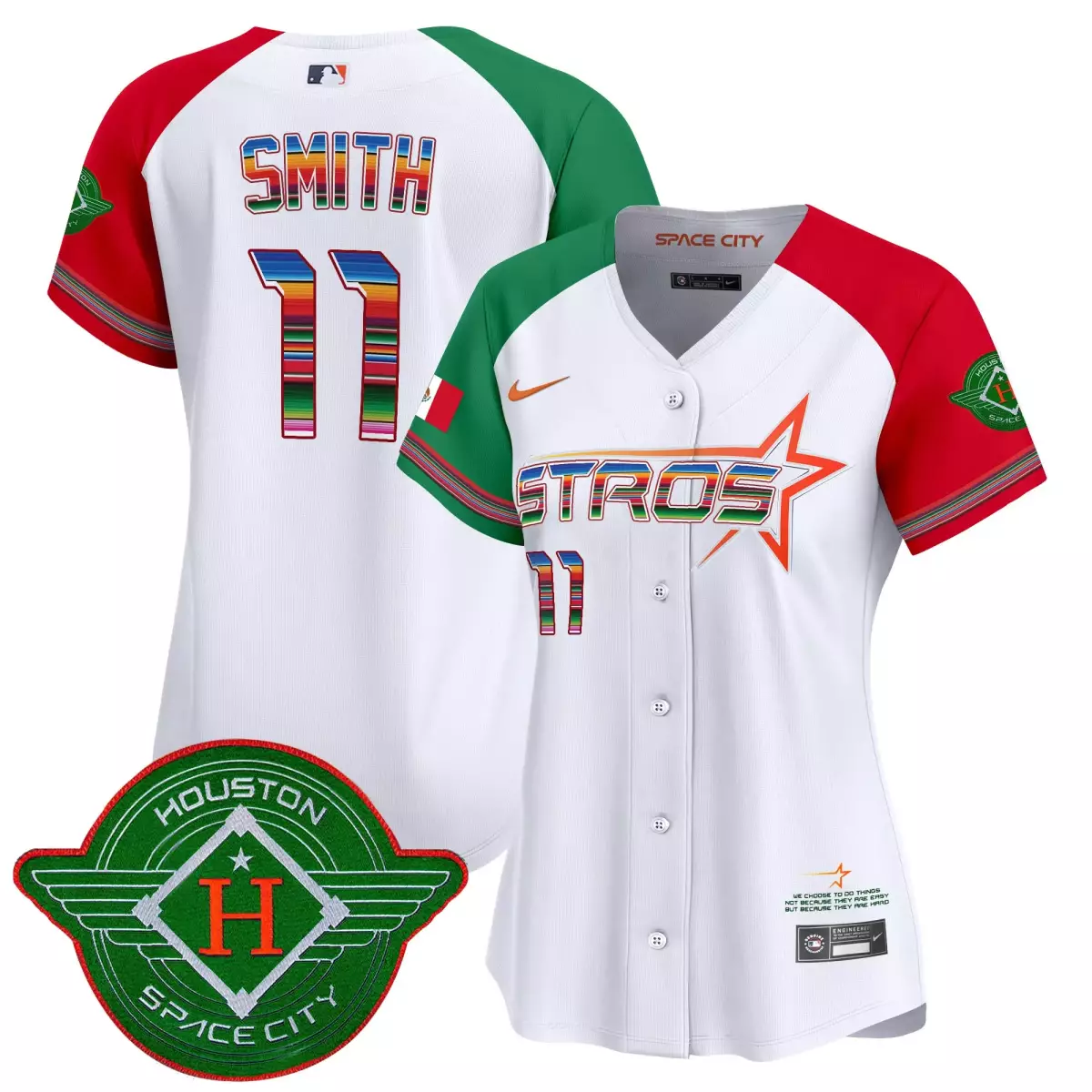 houston astros 11 smith white jersey 1999 throwback 35th astrodome patch vapor premier limited v3 all stitched