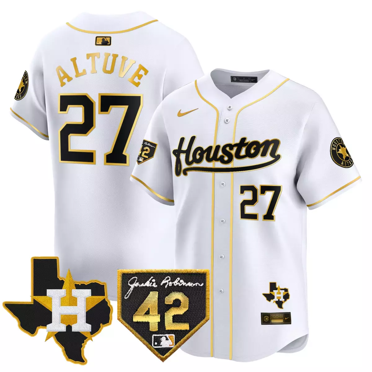 houston astros 27 altuve white gold jersey 1999 throwback 35th astrodome patch vapor premier limited v3 all stitched txc