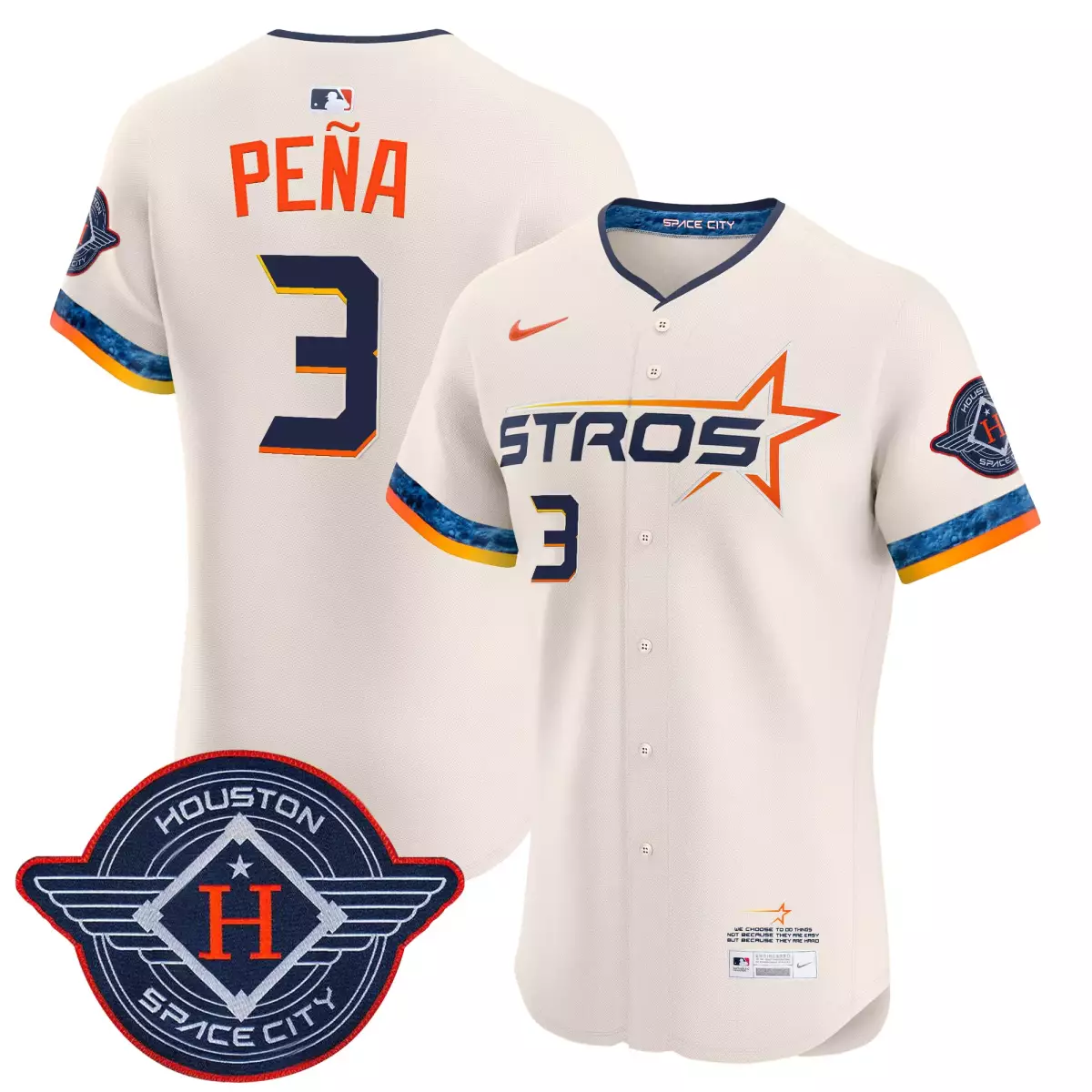 houston astros 3 pena cream jersey 2025 city connect vapor premier elite all stitched