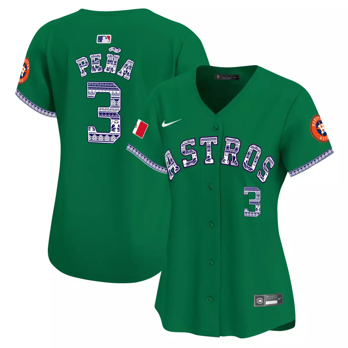 houston astros 3 pena green jersey mexico vapor premier limited v2 all stitched nbg