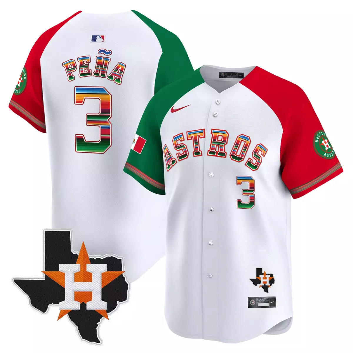 houston astros 3 pena mexico jersey mexico texas patch vapor premier limited all stitched