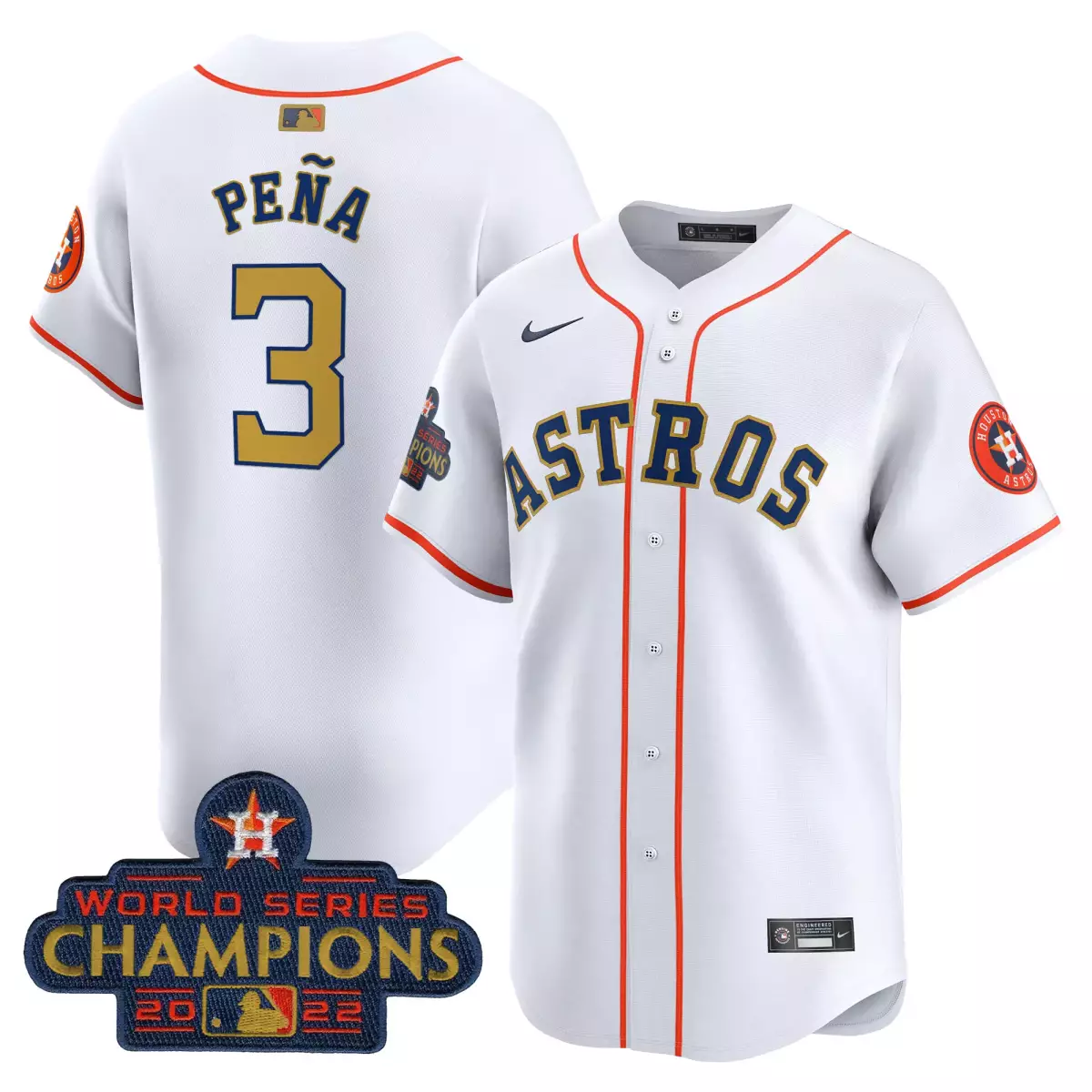 houston astros 3 pena white gold jersey 1999 throwback 35th astrodome patch vapor premier limited v3 all stitched hyo