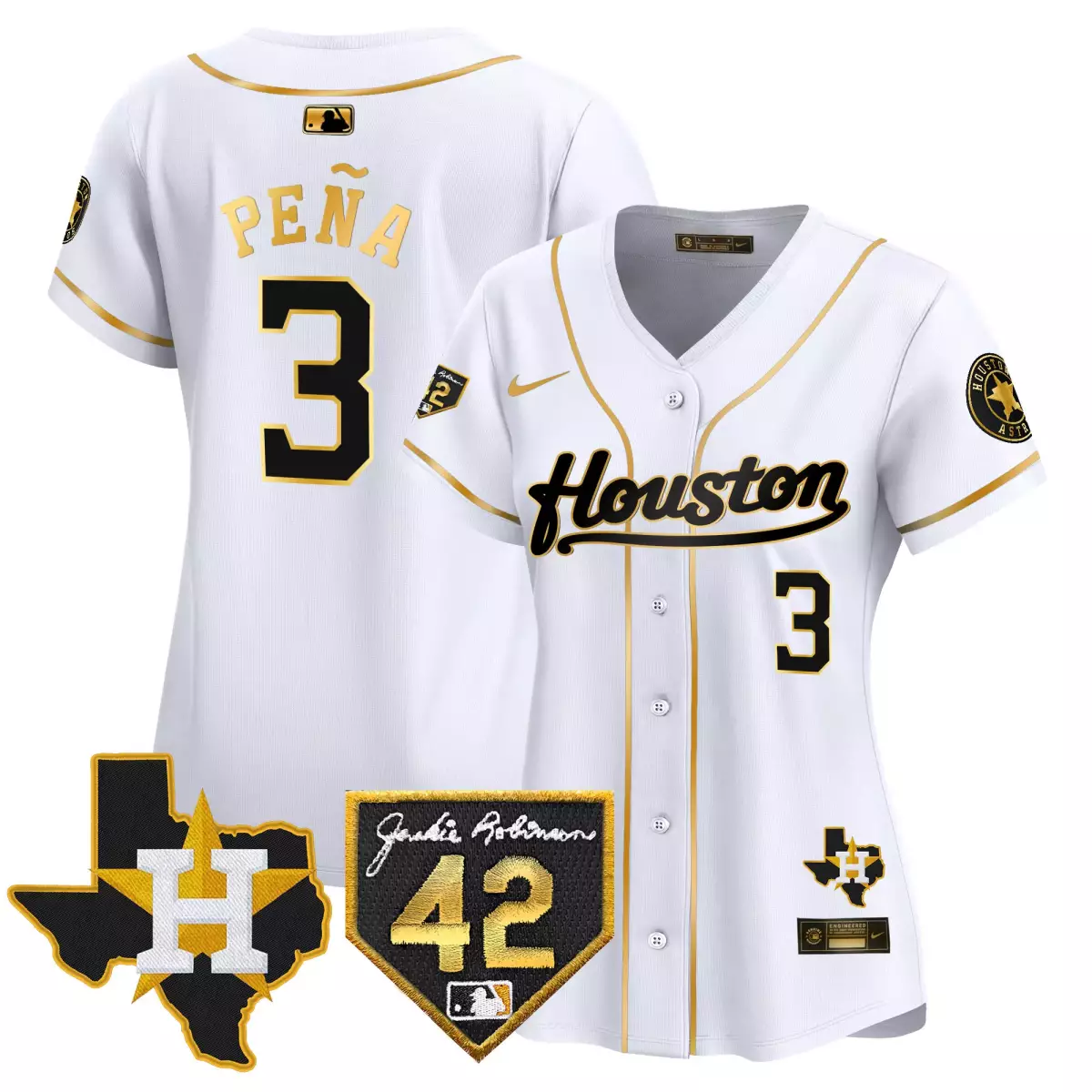 houston astros 3 pena white gold jersey 1999 throwback 35th astrodome patch vapor premier limited v3 all stitched hyo