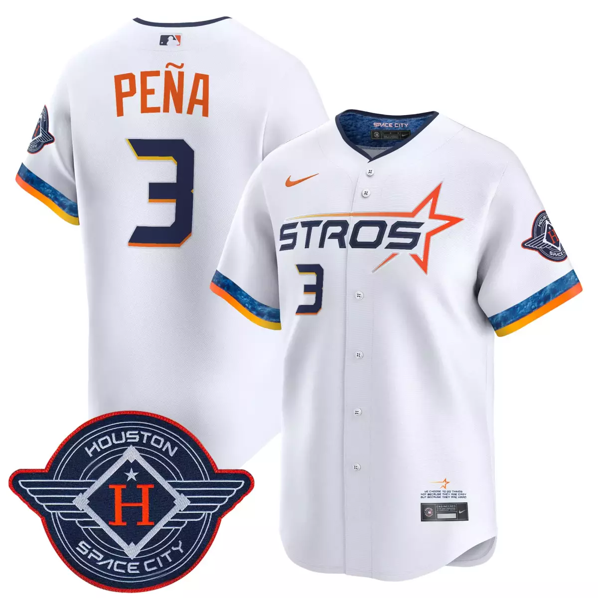 houston astros 3 pena white jersey 2025 city connect vapor premier limited all stitched rsq