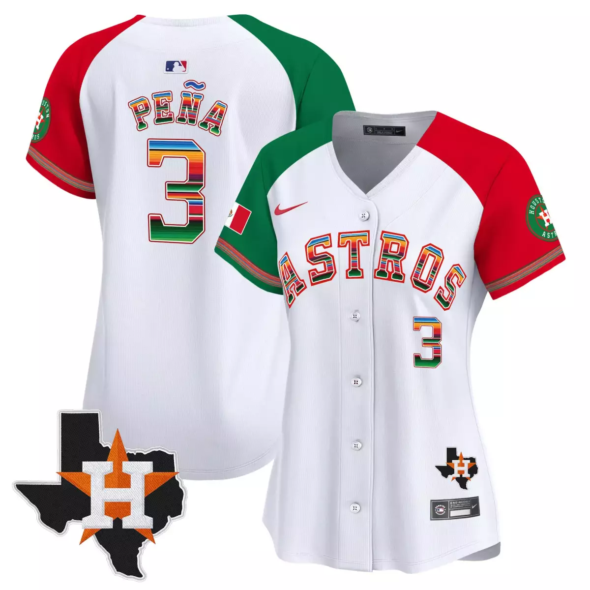 houston astros 3 pena white jersey mexico cactus jack vapor premier limited all stitched wa0