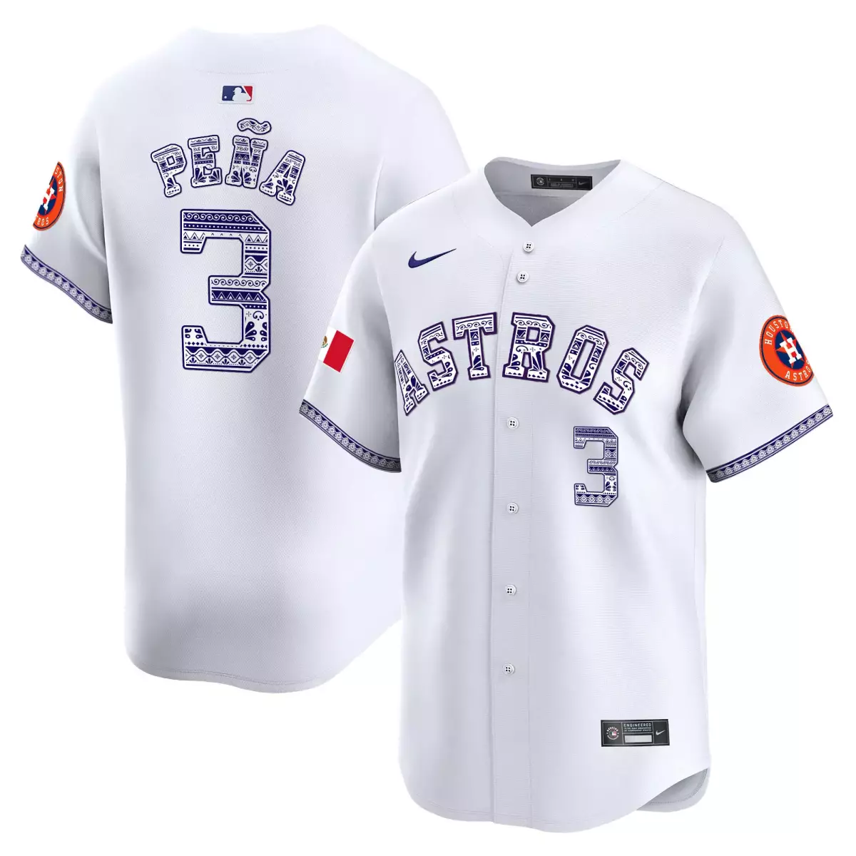 houston astros 3 pena white jersey mexico vapor premier limited v2 all stitched bcg