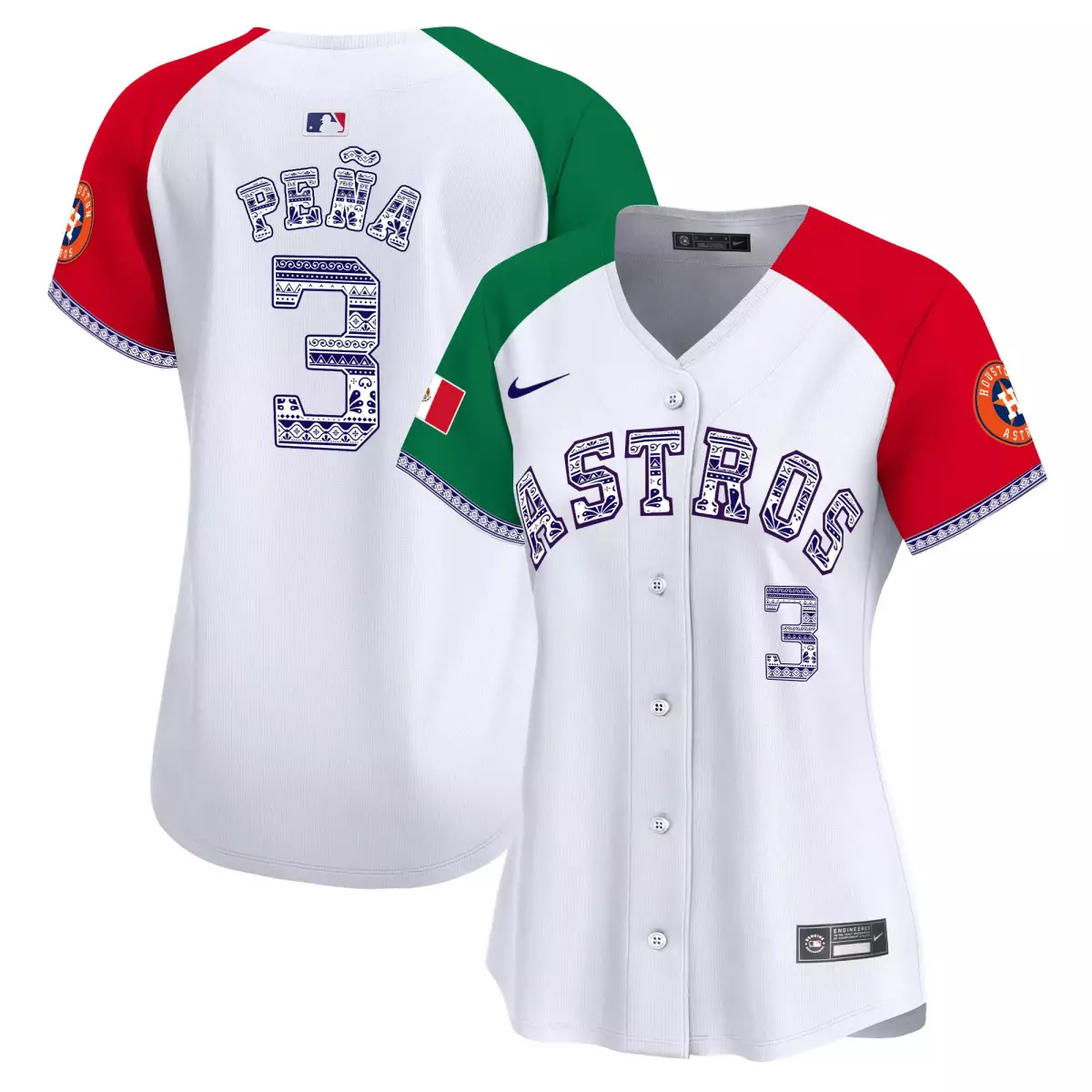 houston astros 3 pena white jersey mexico vapor premier limited v2 all stitched bcg